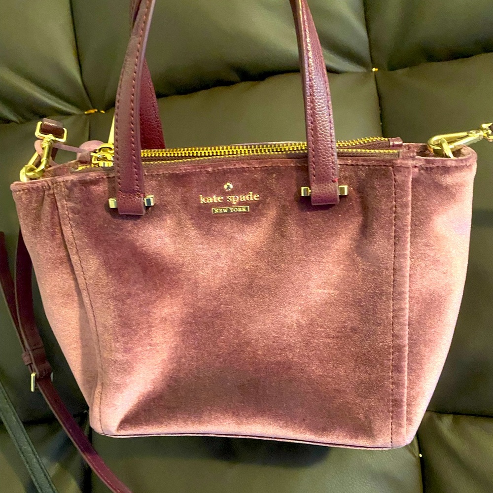 Kate spade velvet crossbody purse